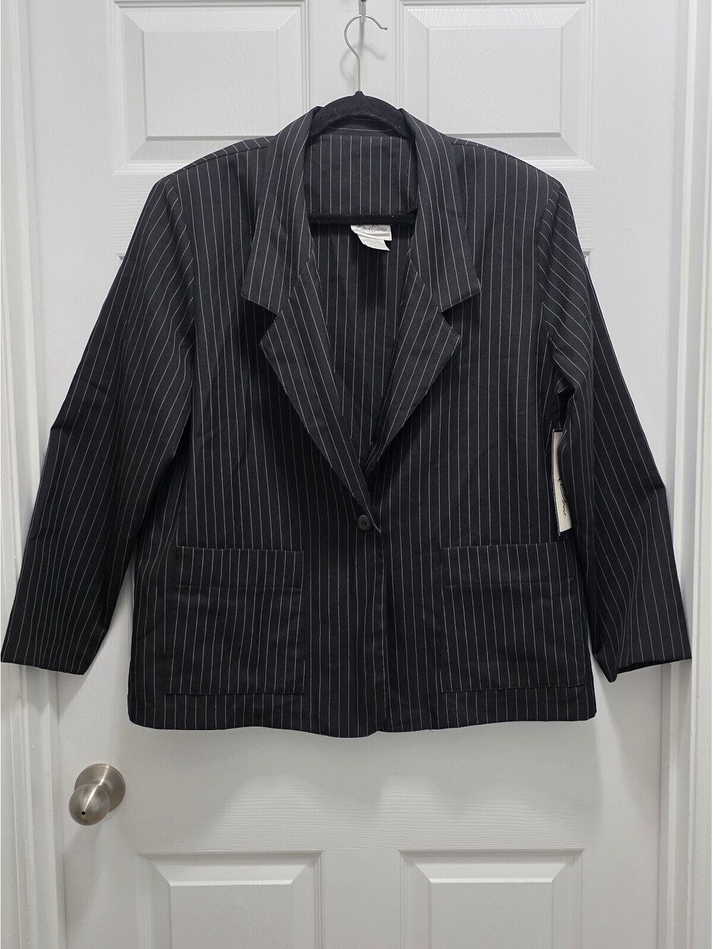 Bend Over Women's Pinstripe Black Blazer Size XL